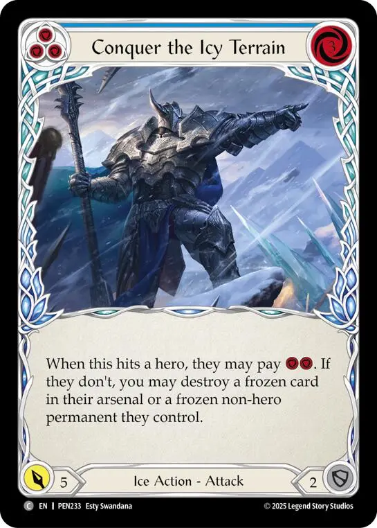 Conquer The Icy Terrain (Blue) (Regular) [Pen233] (Compendium Of Rathe) 1
