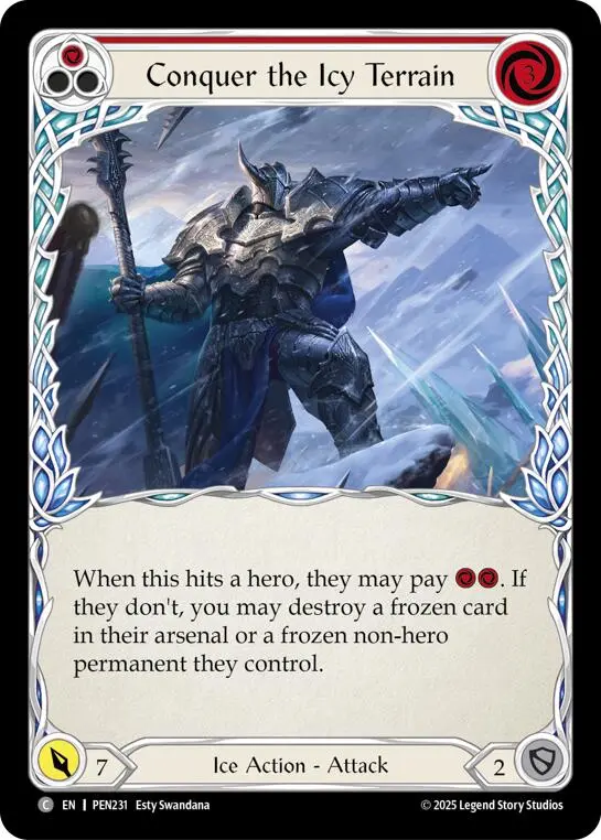 Conquer The Icy Terrain (Red) (Regular) [Pen231] (Compendium Of Rathe) 1