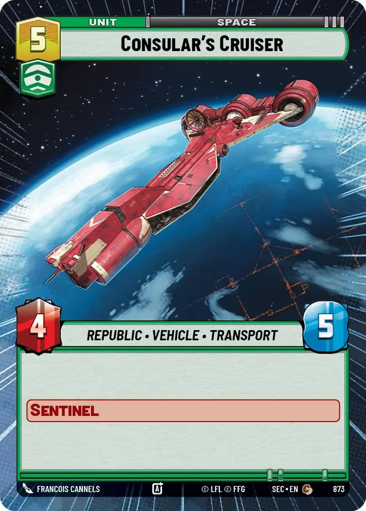 Consular's Cruiser (873) (Hyperspace Foil) (873) [Secrets Of Power] 1