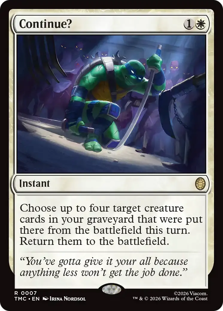 Continue? [Teenage Mutant Ninja Turtles Commander] 1