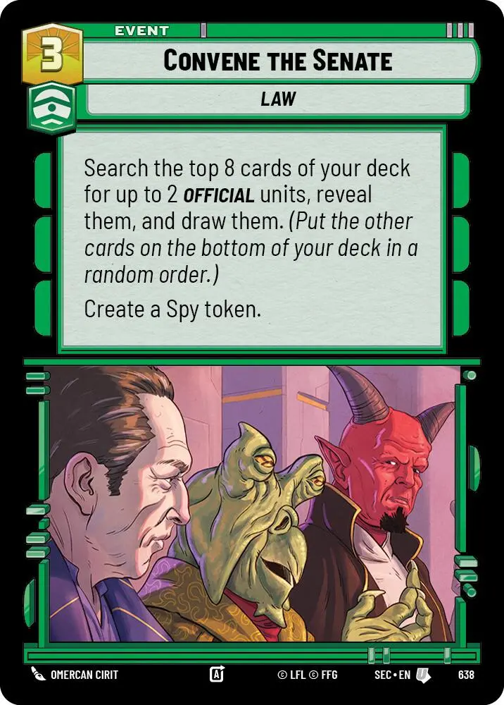 Convene The Senate (638) (Foil) (638) [Secrets Of Power] 1