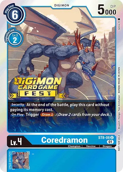 Coredramon [St8-06] (Digimon Card Game Fest 2022) [Starter Deck: Ulforce Veedramon Promos] 1