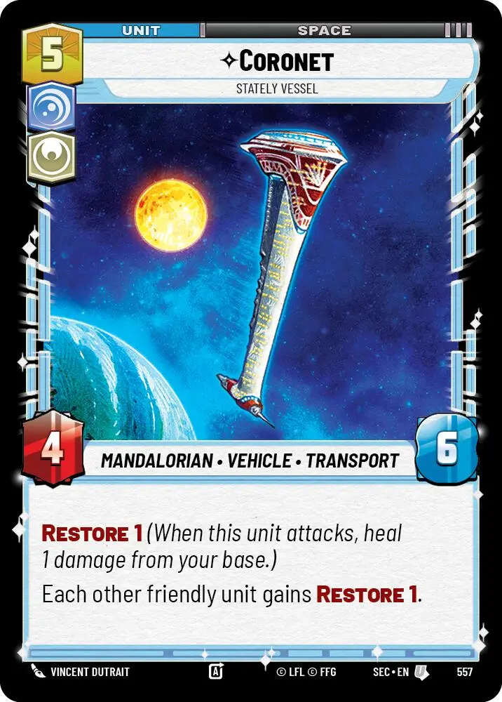 Coronet - Stately Vessel (Foil) (557) (557) [Secrets Of Power] 1