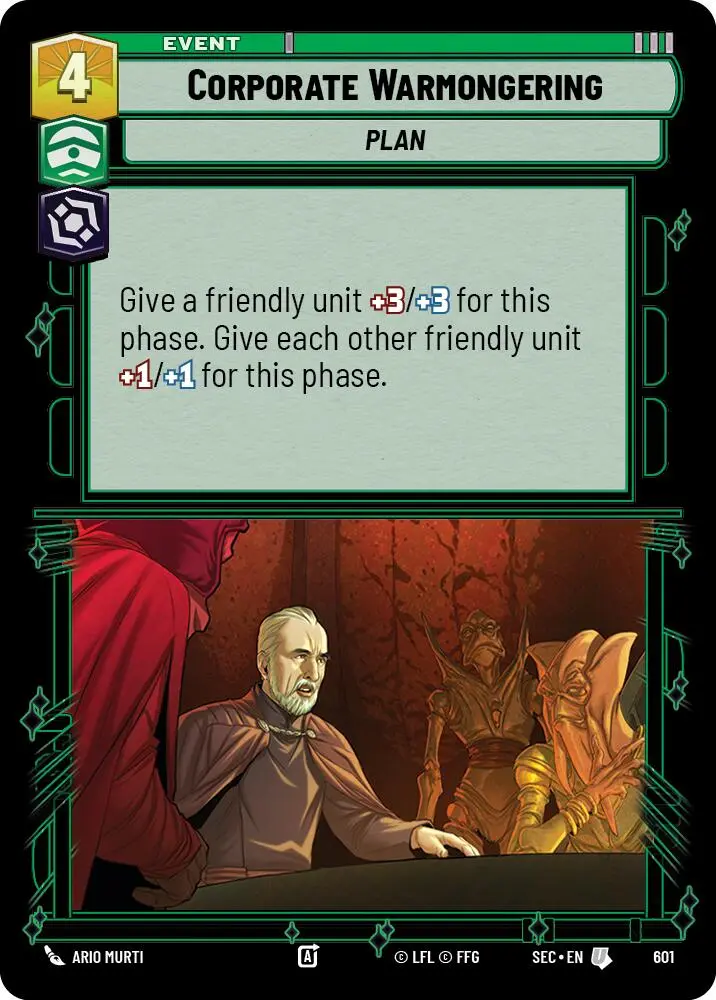 Corporate Warmongering (601) (Foil) (601) [Secrets Of Power] 1