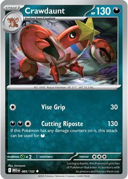 Crawdaunt (085/132) [Mega Evolution: Base Set] 1