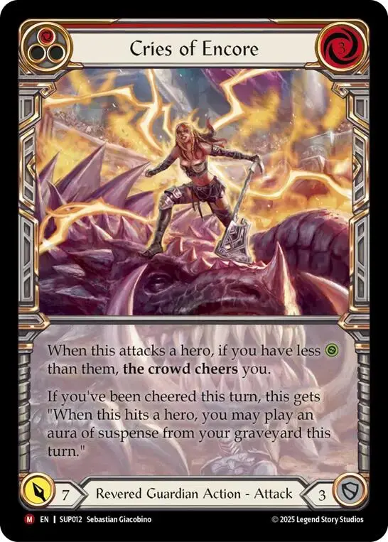 Cries Of Encore (Extended Art) [Sup012] (Super Slam)  Cold Foil 1