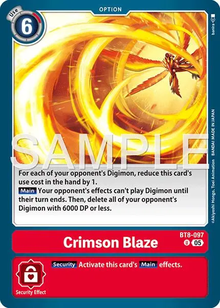 Crimson Blaze [Bt8-097] [Advanced Booster Digimon Generation] 1