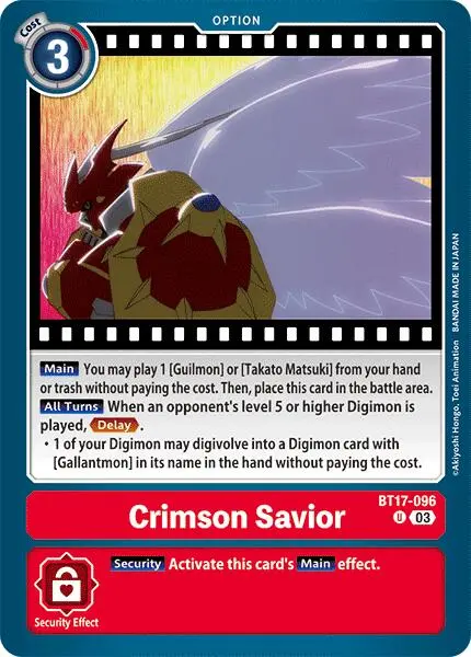 Crimson Savior [Bt17-096] [Secret Crisis] 1