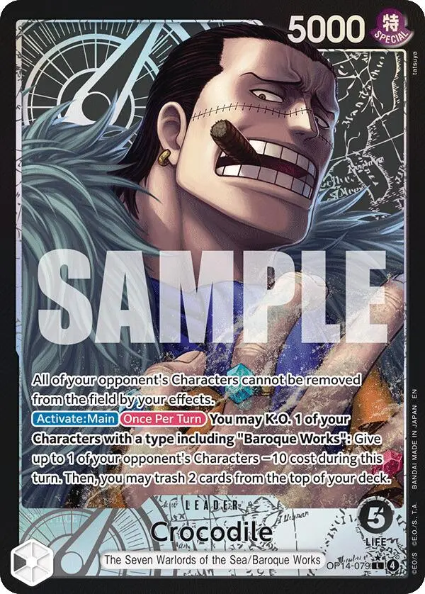Crocodile (Op14-079) (Alternate Art) [The Azure Sea's Seven] 1