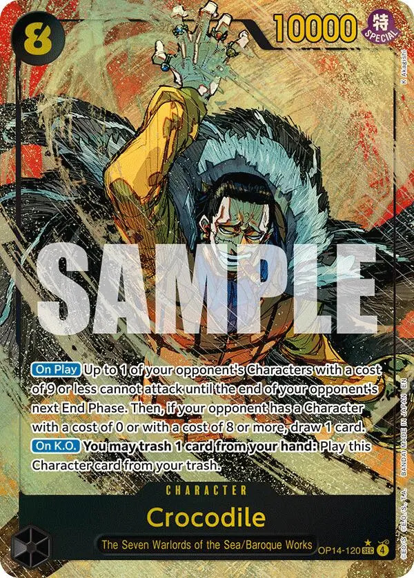 Crocodile (Op14-120) (Alternate Art) [The Azure Sea's Seven] 1
