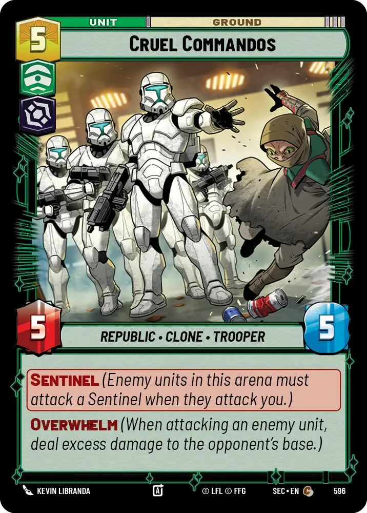 Cruel Commandos (596) (Foil) (596) [Secrets Of Power] 1