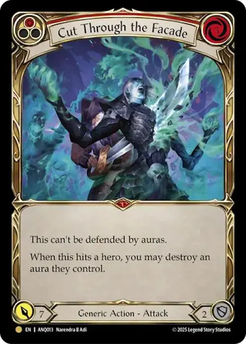 Cut Through The Facade (Red) (Gold) [Anq013] (Compendium Of Rathe - Antiquity Pack)  Rainbow Foil 1