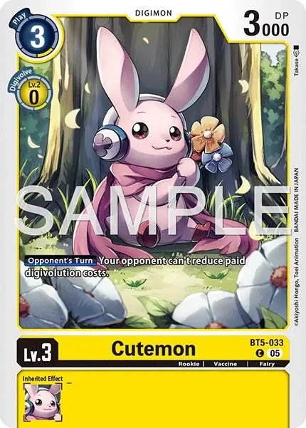 Cutemon [Bt5-033] (Reprint) [Advanced Booster Digimon Generation] 1