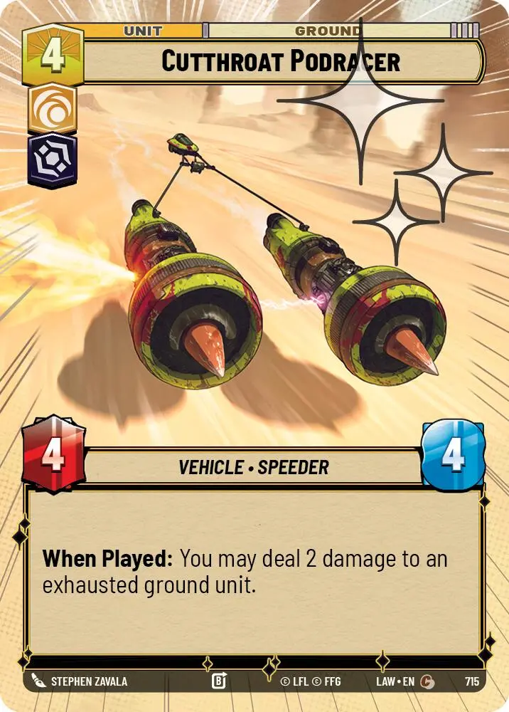 Cutthroat Podracer (715) (Hyperspace Foil) (715) [A Lawless Time] 1