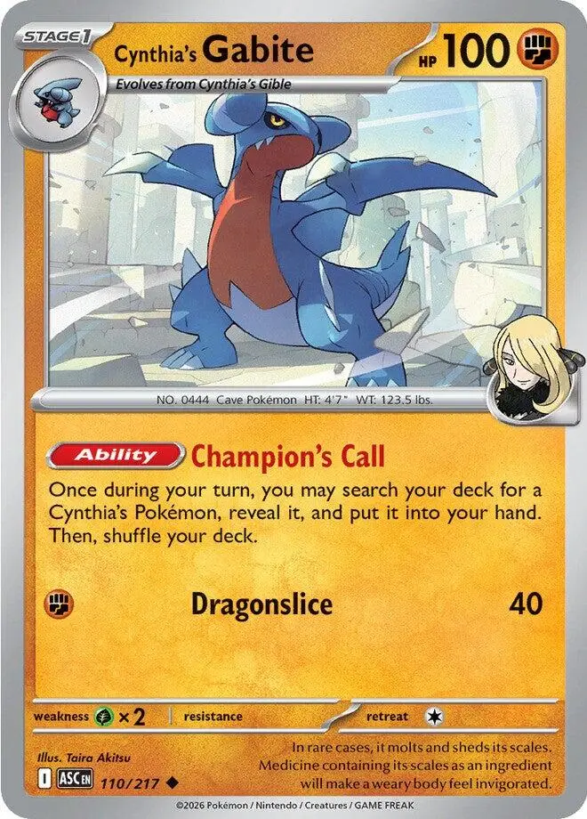 Cynthia's Gabite (110/217) [Mega Evolution: Ascended Heroes] 1