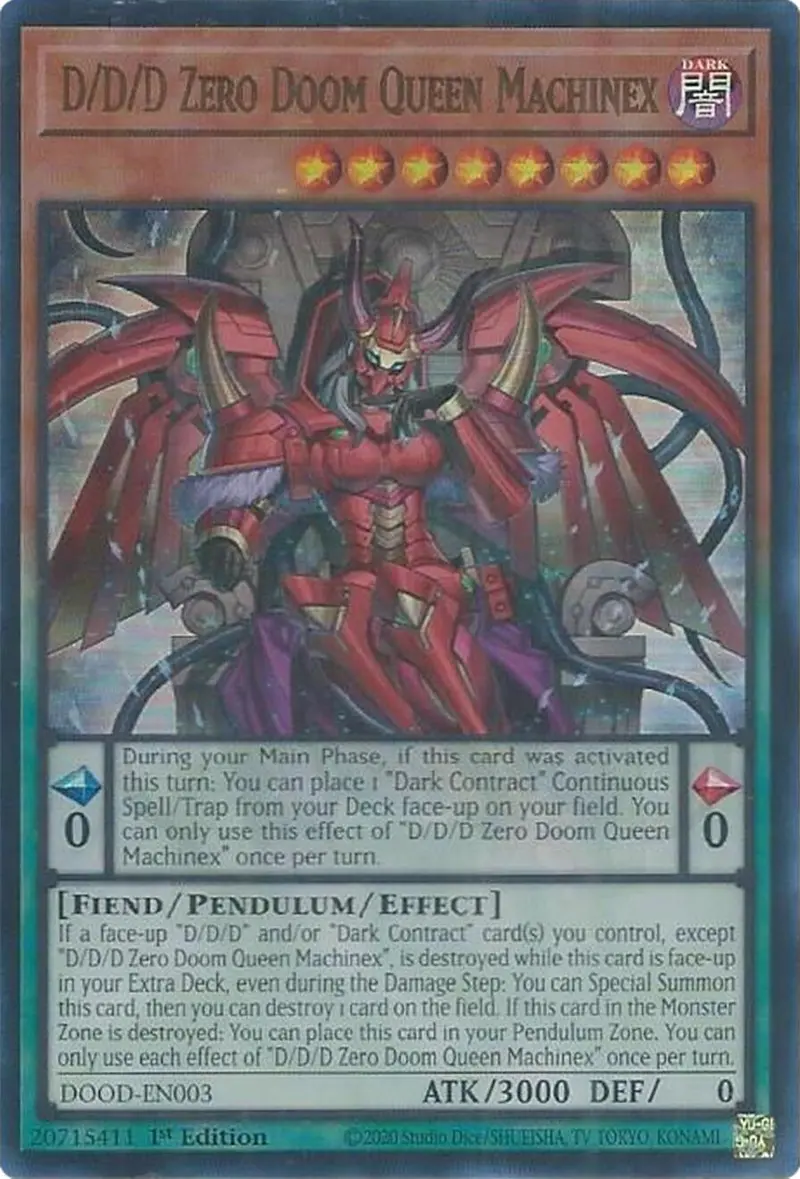D/D/D Zero Doom Queen Machinex [Dood-En003] Ultra Rare 1