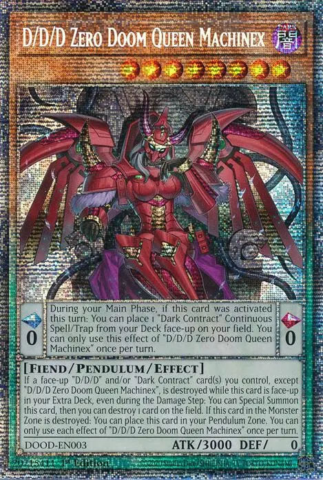 D/D/D Zero Doom Queen Machinex (Starlight Rare) [Dood-En003] Starlight Rare 1