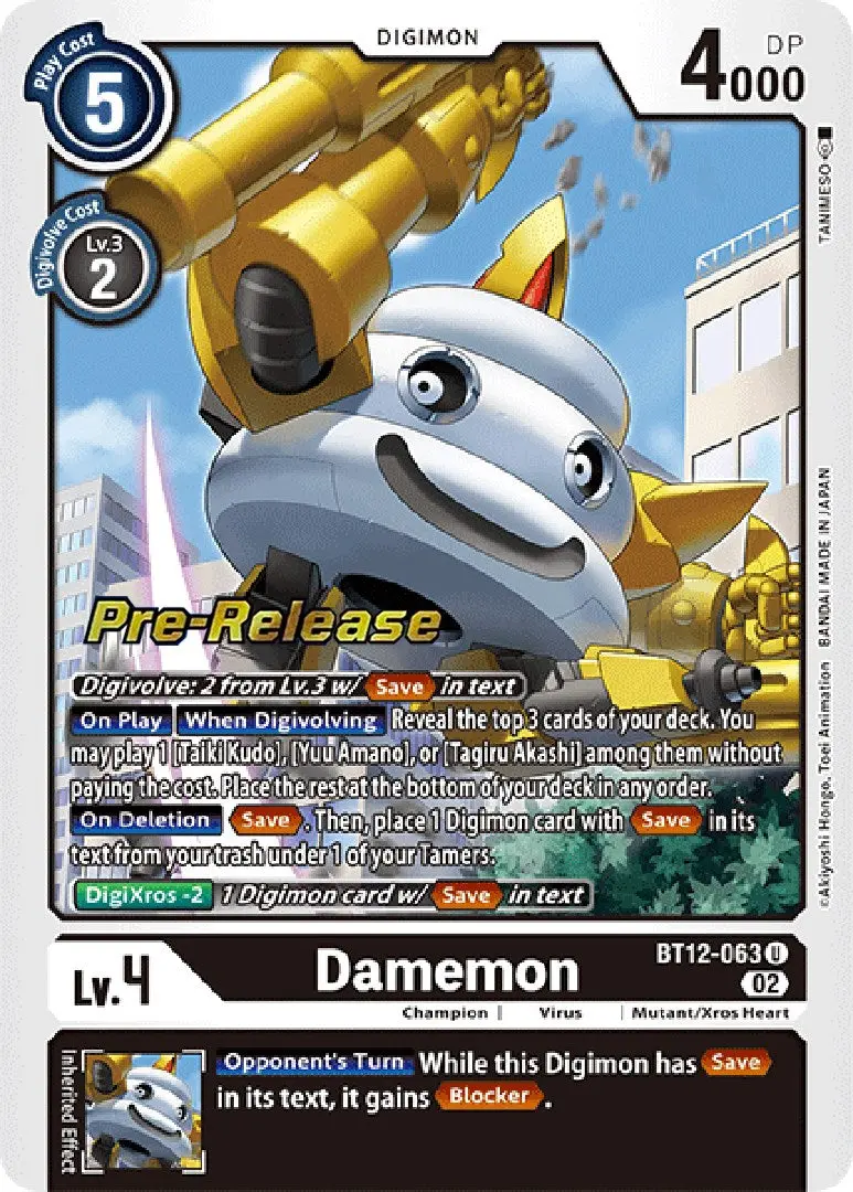 Damemon [Bt12-063] [Across Time Pre-Release Cards] 1