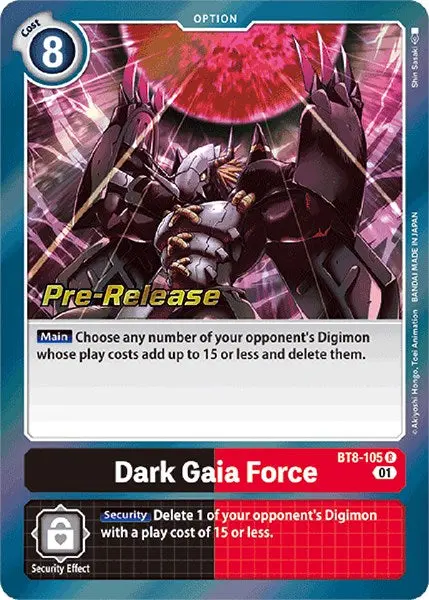 Dark Gaia Force [Bt8-105] [New Awakening Pre-Release Cards] 1