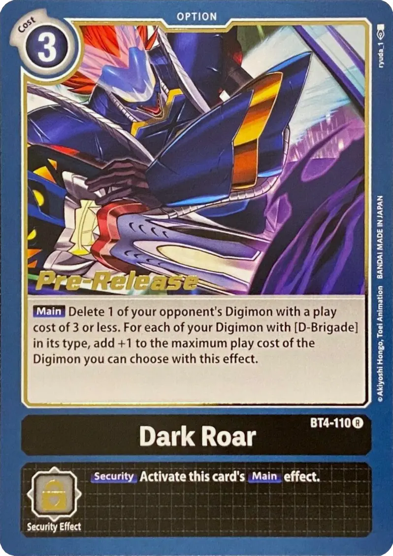 Dark Roar [Bt4-110] [Great Legend Pre-Release Promos] 1