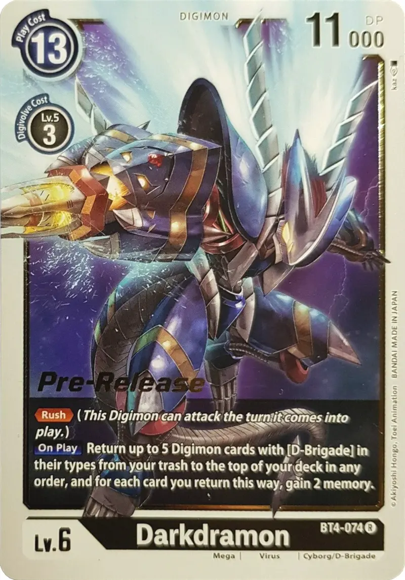 Darkdramon [Bt4-074] [Great Legend Pre-Release Promos] 1