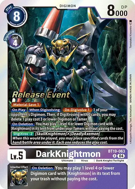 Darkknightmon [Bt19-063] [Release Special Booster Ver.2.0 Promos] 1