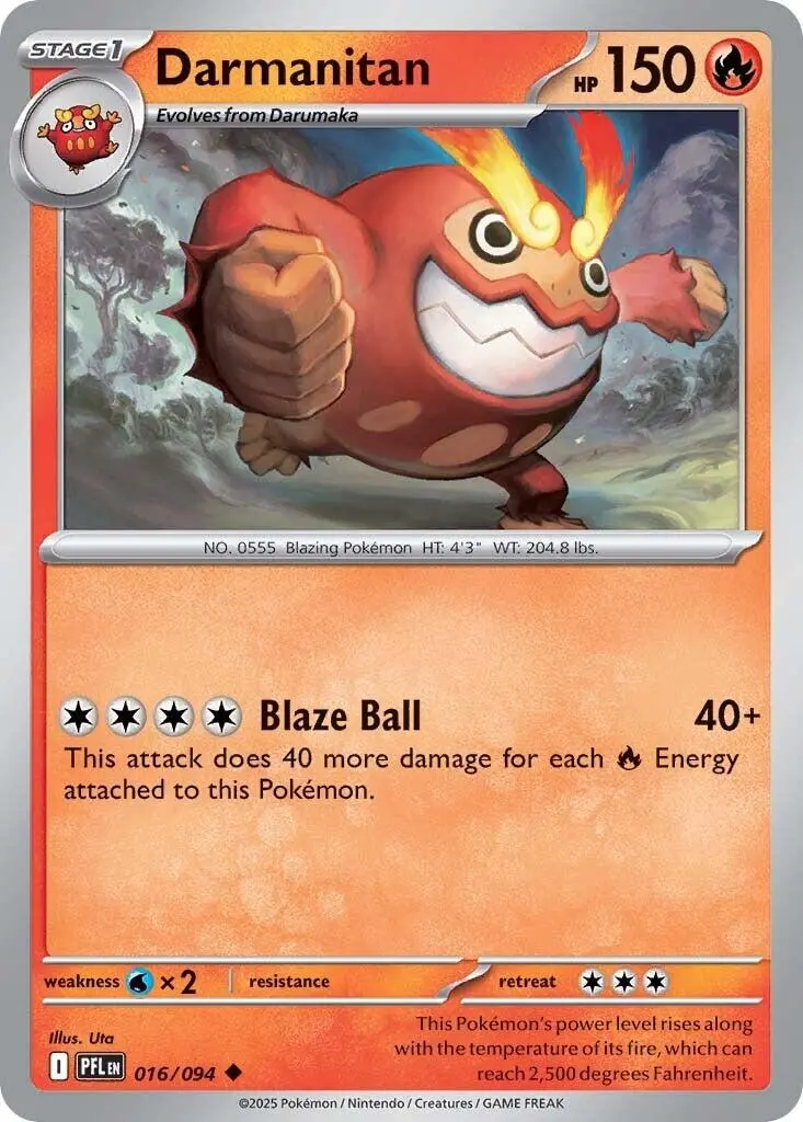 Darmanitan (016/094) [Mega Evolution: Phantasmal Flames] 1