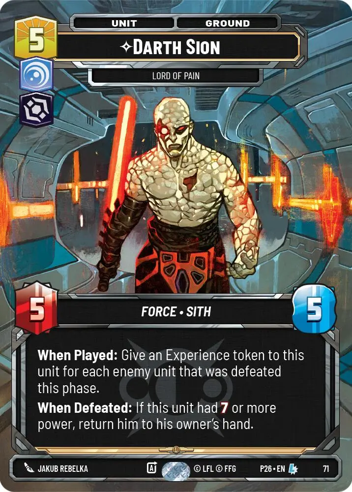 Darth Sion - Lord Of Pain (71) (71) [Sector And Regional Promos: Season 1] 1
