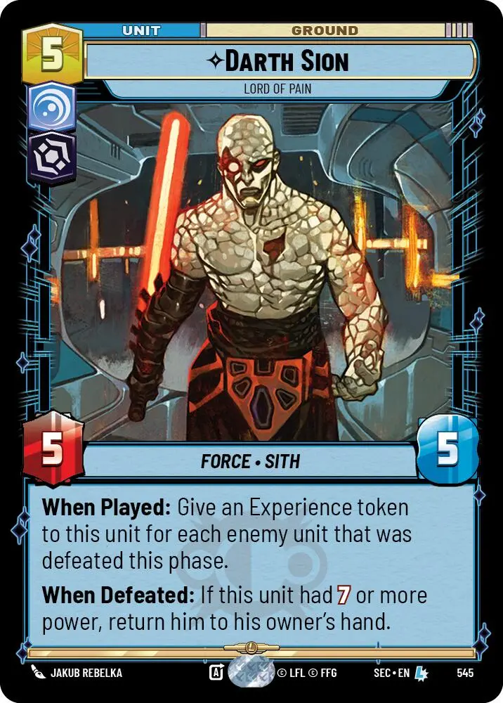 Darth Sion - Lord Of Pain (Foil) (545) (545) [Secrets Of Power] 1