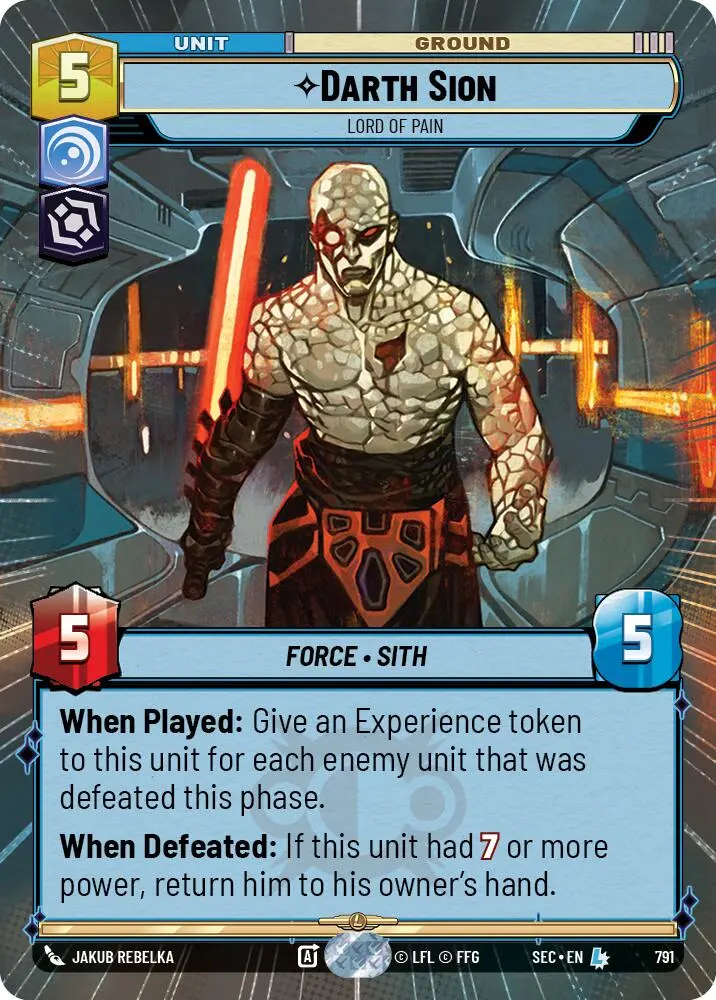 Darth Sion - Lord Of Pain (Hyperspace Foil) (791) (791) [Secrets Of Power] 1