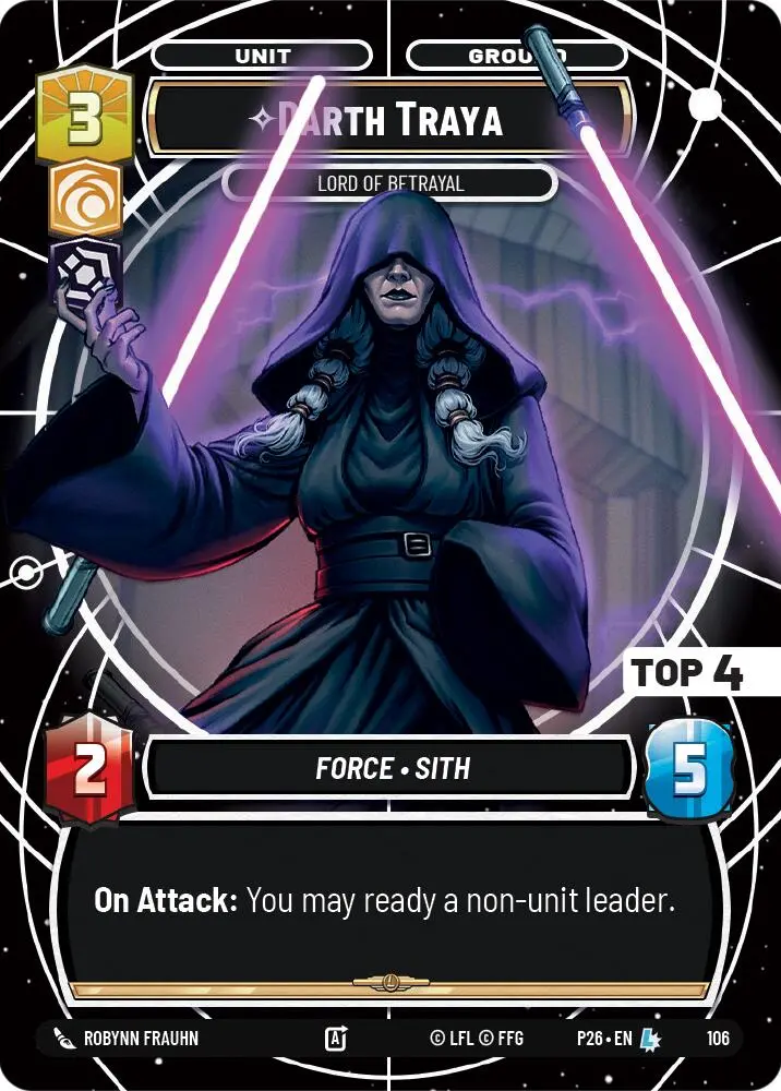 Darth Traya - Lord Of Betrayal (Top 4) (106) (106) [Sector And Regional Promos: Season 1] 1