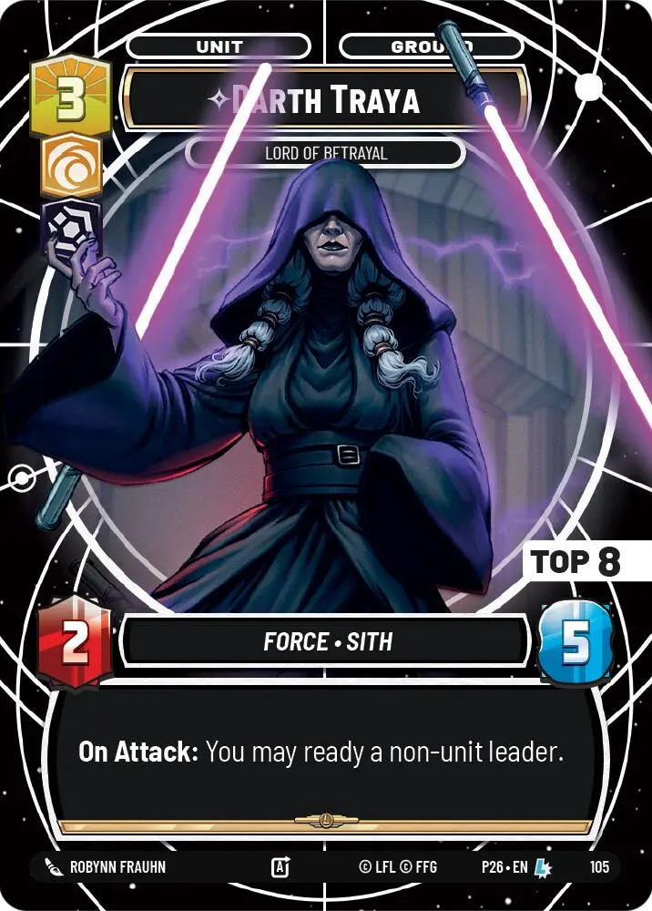 Darth Traya - Lord Of Betrayal (Top 8) (105) (105) [Sector And Regional Promos: Season 1] 1