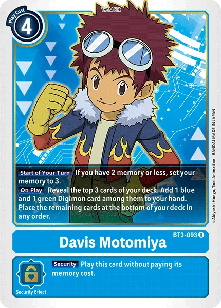 Davis Motomiya [Bt3-093] [Release Special Booster Ver.1.5] 1