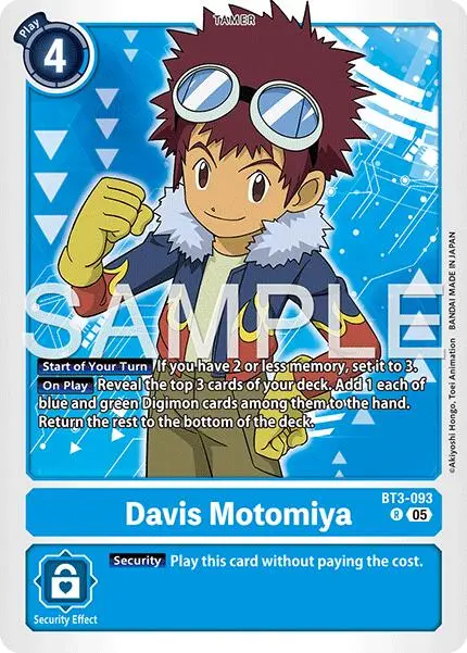 Davis Motomiya [Bt3-093] (Reprint) [Advanced Booster Digimon Generation] 1