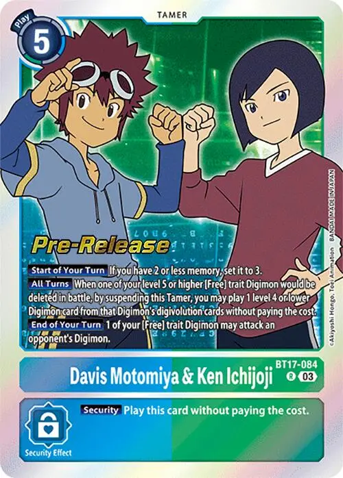 Davis Motomiya & Ken Ichijoji [Bt17-084] [Secret Crisis Pre-Release Cards] 1