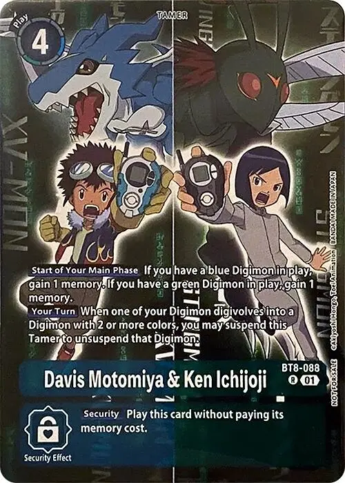 Davis Motomiya & Ken Ichijoji [Bt8-088] (Super Complete Selection Daisuke Ver.) [New Awakening Promos] 1