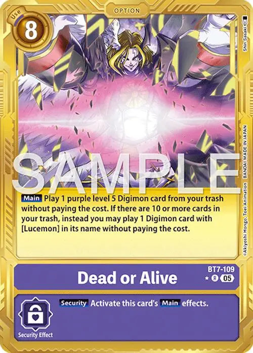Dead Or Alive [Bt7-109] (Gold Border) [Advanced Booster Digimon Generation] 1