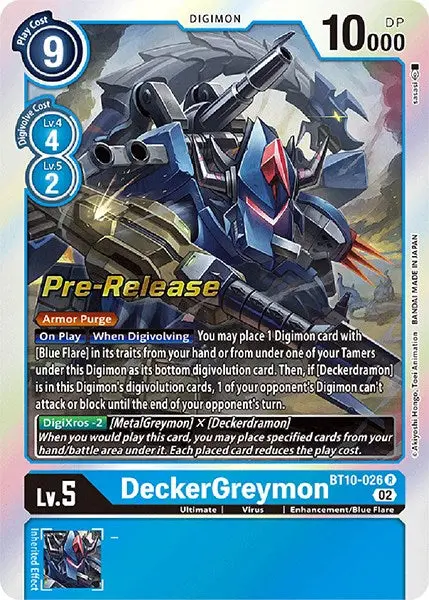 Deckergreymon [Bt10-026] [Xros Encounter Pre-Release Cards] 1
