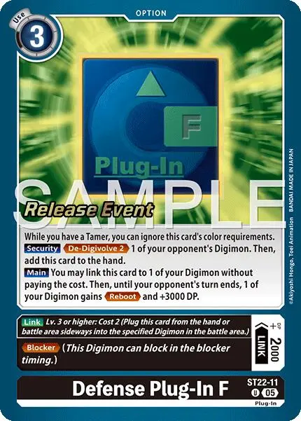 Defense Plug-In F [St22-11] [Starter Deck: Amethyst Mandala Advanced Deck Set Release Event Cards] 1