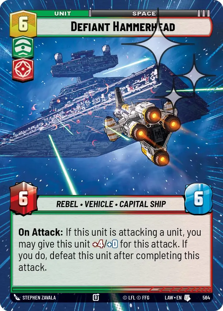 Defiant Hammerhead (564) (Hyperspace Foil) (564) [A Lawless Time] 1