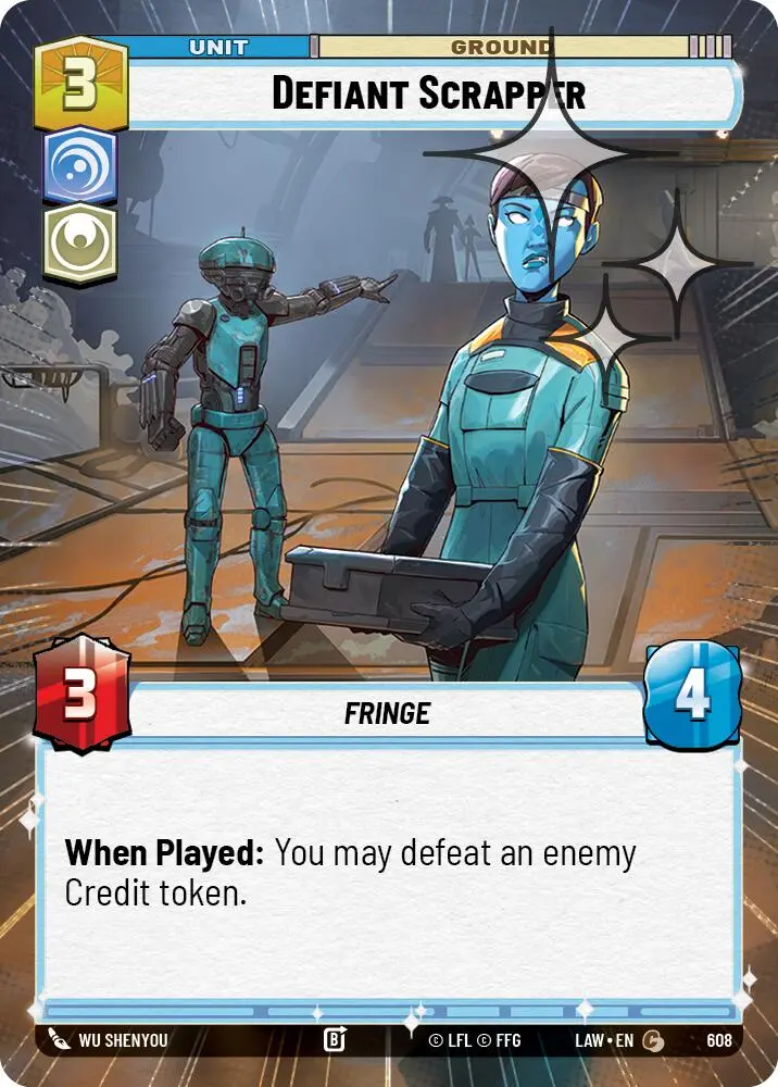 Defiant Scrapper (608) (Hyperspace Foil) (608) [A Lawless Time] 1