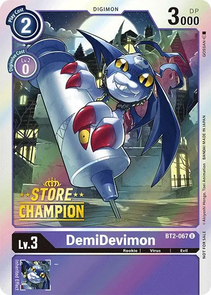 Demidevimon [Bt2-067] (Store Champion) [Release Special Booster Promos] 1
