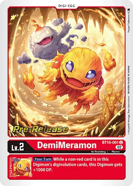 Demimeramon [Bt10-001] [Xros Encounter Pre-Release Cards] 1