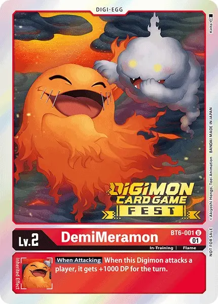 Demimeramon [Bt6-001] (Digimon Card Game Fest 2022) [Double Diamond Promos] 1