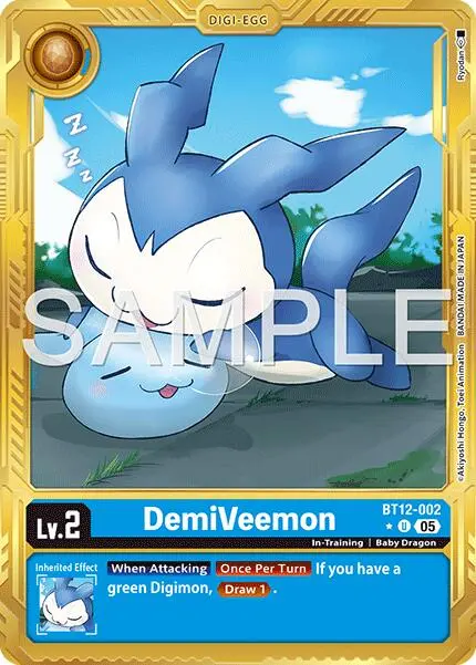 Demiveemon [Bt12-002] (Gold Border) [Advanced Booster Digimon Generation] 1