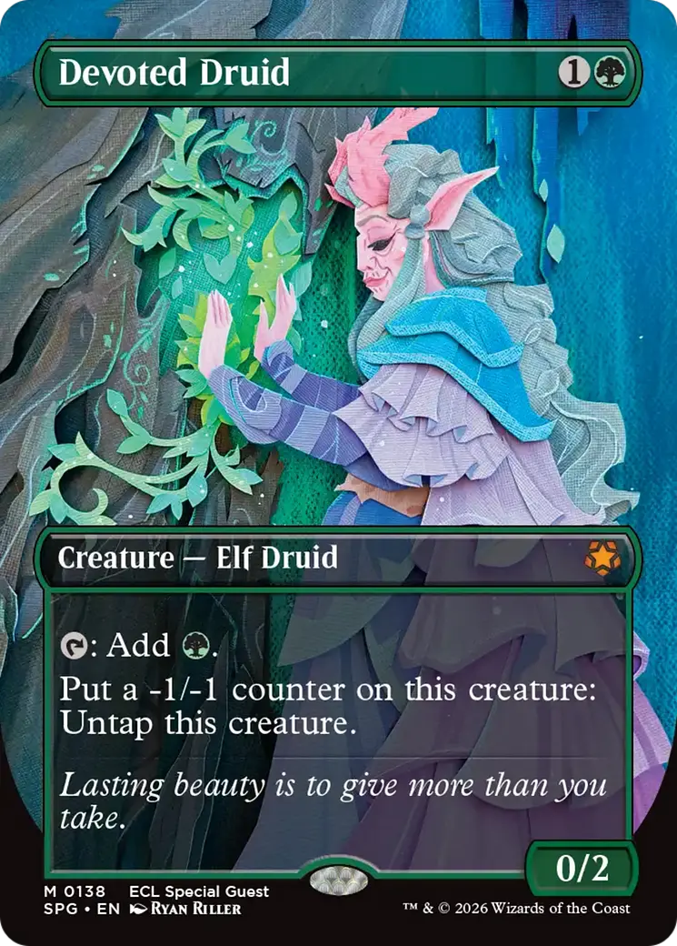 Devoted Druid (Borderless) [Lorwyn Eclipsed Special Guests] 1