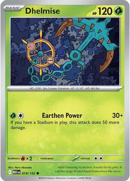 Dhelmise (018/132) [Mega Evolution: Base Set] 1