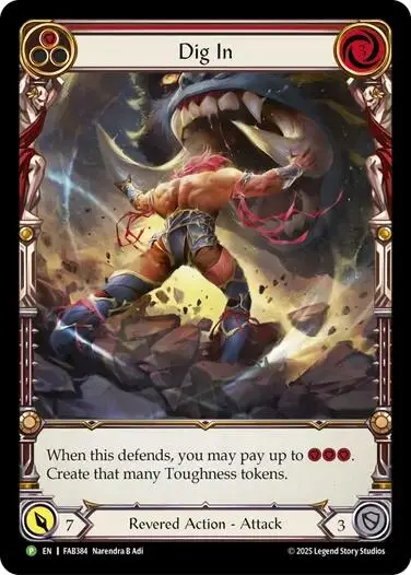 Dig In (Red) [Fab384] (Promo)  Rainbow Foil 1