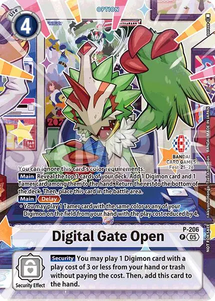 Digital Gate Open [P-206] (Bandai Card Games Fest 25-26) [Digimon Demo Deck Exclusive Cards] 1