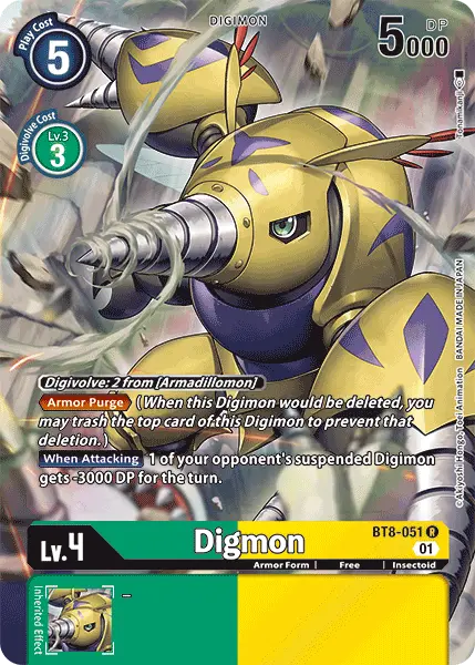 Digmon [Bt8-051] (Alternate Art) [New Awakening] 1
